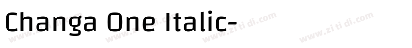 Changa One Italic字体转换